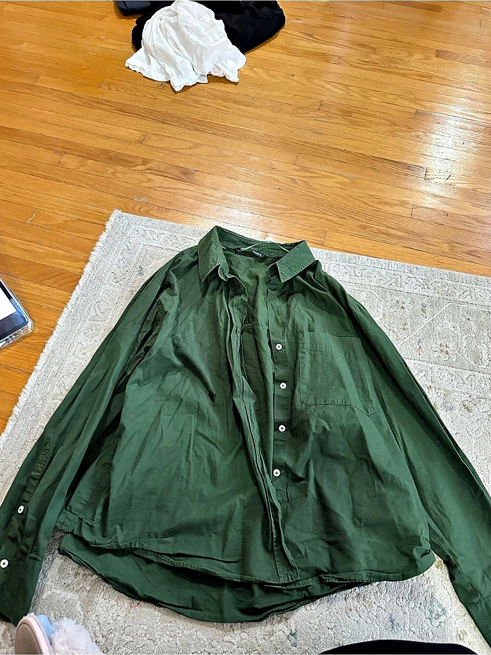 ZARA Button Down Shirt in Green
